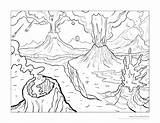 Volcano Eruption Coloring Pages Getcolorings sketch template