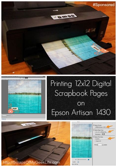 printing  digital scrapbook pages  epson  sponsored