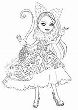 Coloring Ever After High Pages Kitty Cheshire Royal Printable Madeline Hatter Schoolers Wonderland Girl Girls Too Way Print Rebels Color sketch template