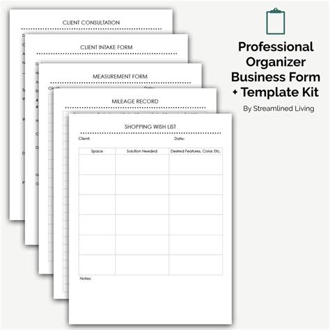 printable professional organizer template  printable templates