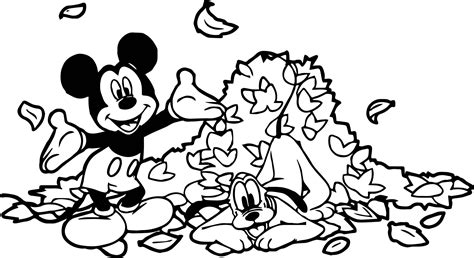 mickey mouse fall coloring pages coloring pages