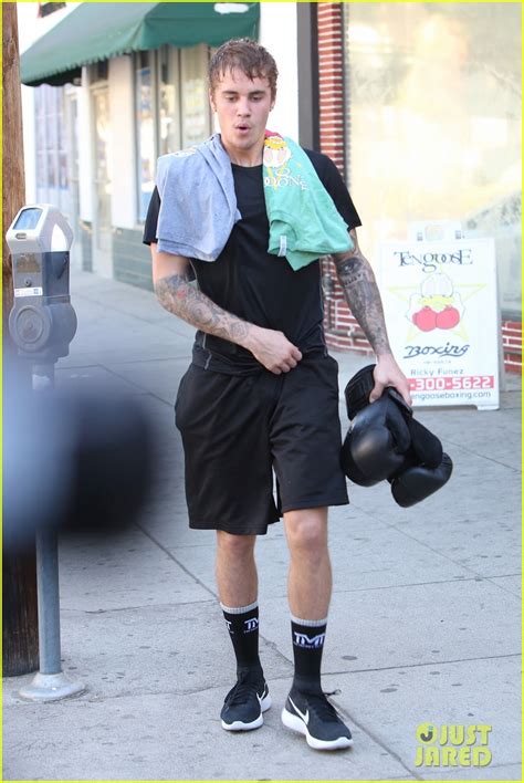 Full Sized Photo Of Justin Bieber Drenched With Sweat After Boxing