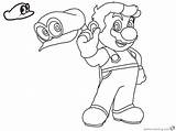 Mario Odyssey Super Coloring Pages Printable Color Kids Print Colorear Para Bros Dibujos Drawing Luigi Sheets Choose Board Popular sketch template