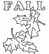 Coloring Fall Leaves Pages Printable Print sketch template