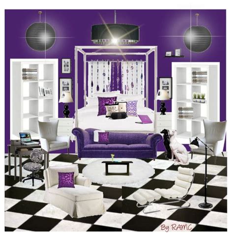 purple black  white room created  ramc black white rooms