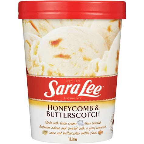 Sara Lee Ice Cream Honeycomb And Butterscotch 1l Tub Woolworths