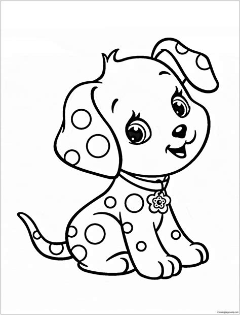 coloring cute dog coloring pages  cute puppy  coloring page
