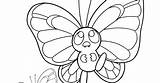 Butterfree Pokemon sketch template