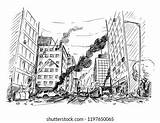 Destruida Riot Earthquake Sketchy Disturbios Desastres Chalk Caucasian Reference sketch template