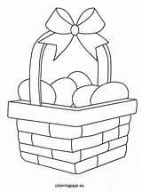 Basket Coloring Easter Egg Picnic Empty Pages Eggs Color Getcolorings Printable Print sketch template