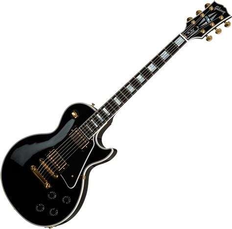 gibson custom shop les paul custom ebony solid body electric guitar black