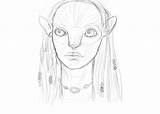 Coloring Avatar Pages Neytiri Printable Cartoon sketch template