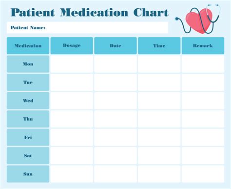 images  drug medication chart printable patient medication