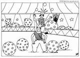 Acrobat Coloring Pages Template Circus sketch template