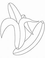 Banana Bananas Coloring Pages Apples Peeled Scissors Kids Print Drawing Color Fruits Vegetables Getdrawings sketch template