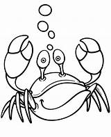 Coloring Crab Pages Water Easy Animals Children Topcoloringpages Underwater sketch template