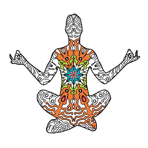 coloring pages yoga mandala printable diy mandalainstant etsy