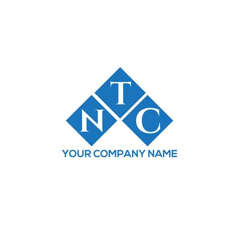 ntc letter logo design  white background ntc creative initials