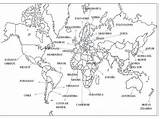 Planisferio Paises Politico Nombres Futbol Mundiales Participaron sketch template