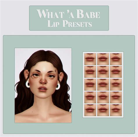 sims  babe lip presets micat game