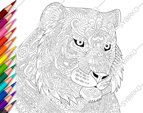 tiger  lion coloring pages