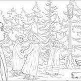 Coloring Peter Lucy Edmund Susan Forest Narnia Pages Chronicles Book Magic Pevensie Prince Caspian Sword King sketch template