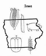 Iowa Coloring Map Pages Printables Usa State Outline Shape Kids Demographic Printable Library Drawing Go Australia sketch template