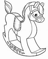 Coloring Toys Pages Horse Wooden sketch template