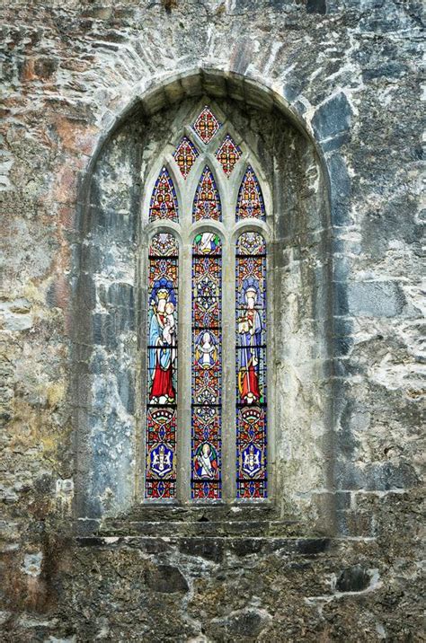 Stained Glass Window Medieval Architecture Arch Picture