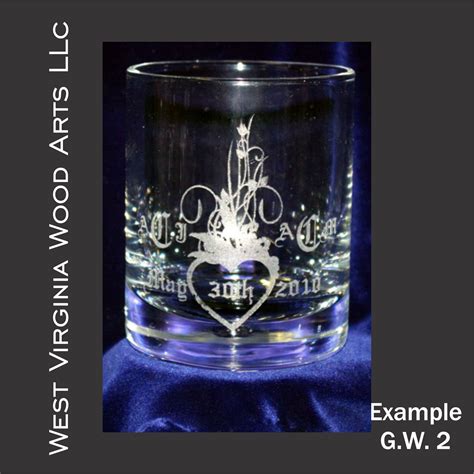 custom glassware etched with custom designs