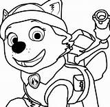 Paw Patrol Everest Pages Coloring sketch template