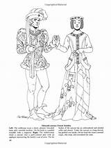 Coloring Book Fashion Fashions Dover Pages Medieval Tierney Amazon Tom Color Elizabethan Adult Books Tim sketch template