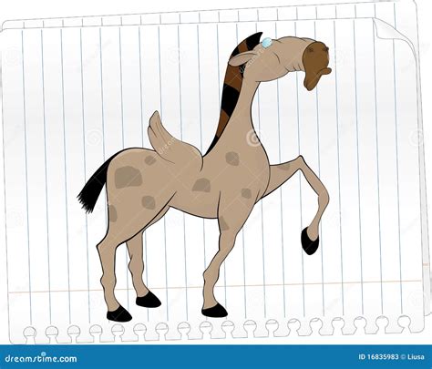 pegas horse  wings stock vector illustration  running