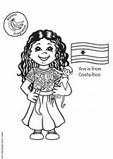 Rica Bandera Colorear Kleurplaat Vlag Met Colorare Malvorlage Mundo Dibujos Clase Envie Letrero Reto Educima Algo sketch template