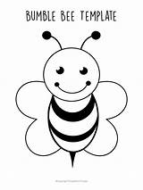 Bee Printable Template Templates Coloring Crafts Bumble Simple Printables Print Pages Kids Stencil Activity Bees Craft Preschool Cute Easy Colouring sketch template