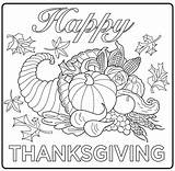 Coloring Thanksgiving Harvest Cornucopia Pages Happy Printable Adults Drawing Adult Feast Sheets Kids Fall Drawings Simple Print Characters Color Christmas sketch template