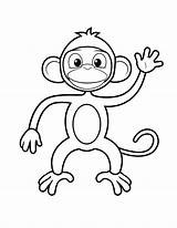 Monkey Coloring Pages Printable sketch template