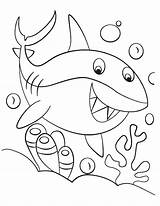 Shark Baby Coloring Pages Printable Getcolorings Sheets Color Print Simple sketch template