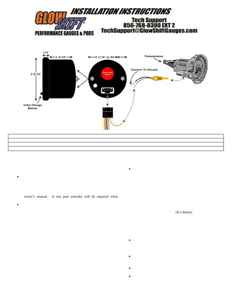 glowshift trans temp gauge wiring diagram uploadard