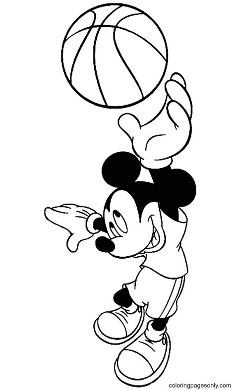 pidgin empfindlich foto mickey mouse basketball coloring pages sich