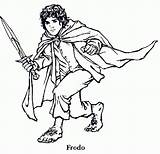 Hobbit Baggins Frodo Bilbo Letscolorit sketch template