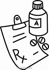 Prescription Pill Clipground sketch template