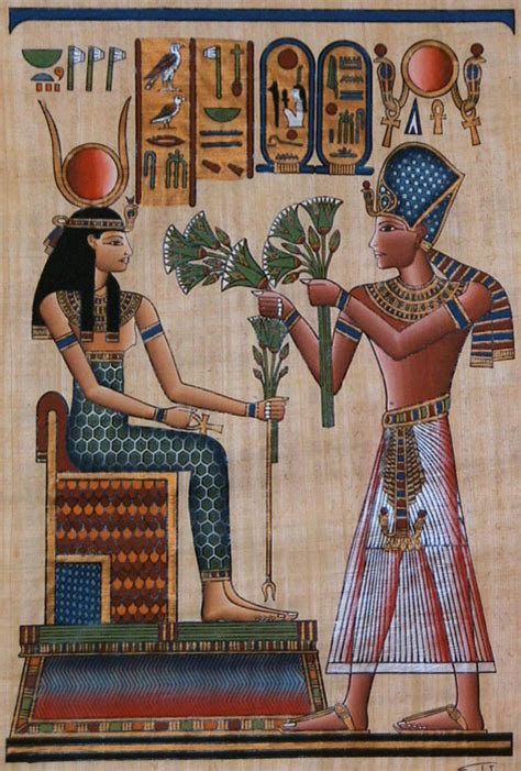 Multidimensional Images Goddess Hathor And God Horus