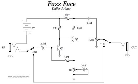 dallas arbiter fuzz face electronic schematic diagram
