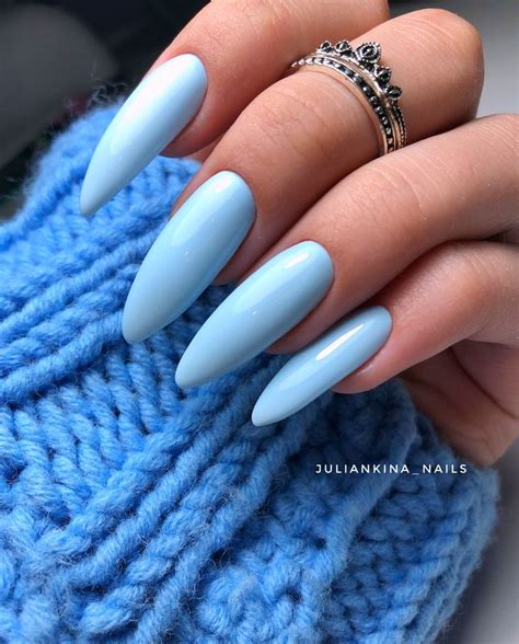 amazing sky blue nails   blue nails sky blue nails nails