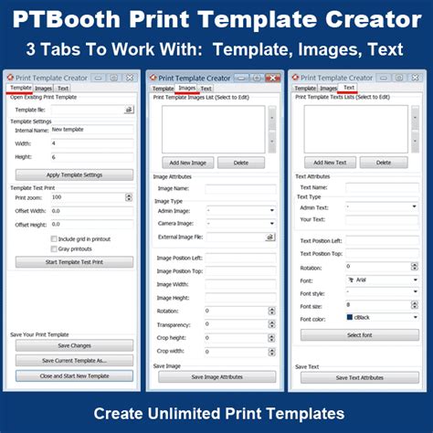 print template creator  ptbooth   photo booth software