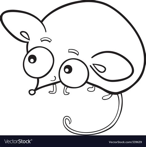 cute mouse  coloring book royalty  vector image