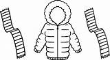 Jacket Coloring Winter Scarf Pages Color Clipart Drawing Coat Printable Template Sheets Life Getcolorings Kids Coats Wecoloringpage Two Print Clip sketch template