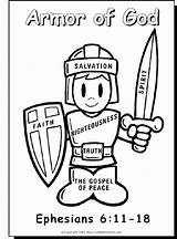 God Armor Coloring Kids Pages Activity Preschool Sunday School sketch template