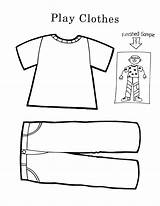 Pajamas Clothes Worksheet sketch template